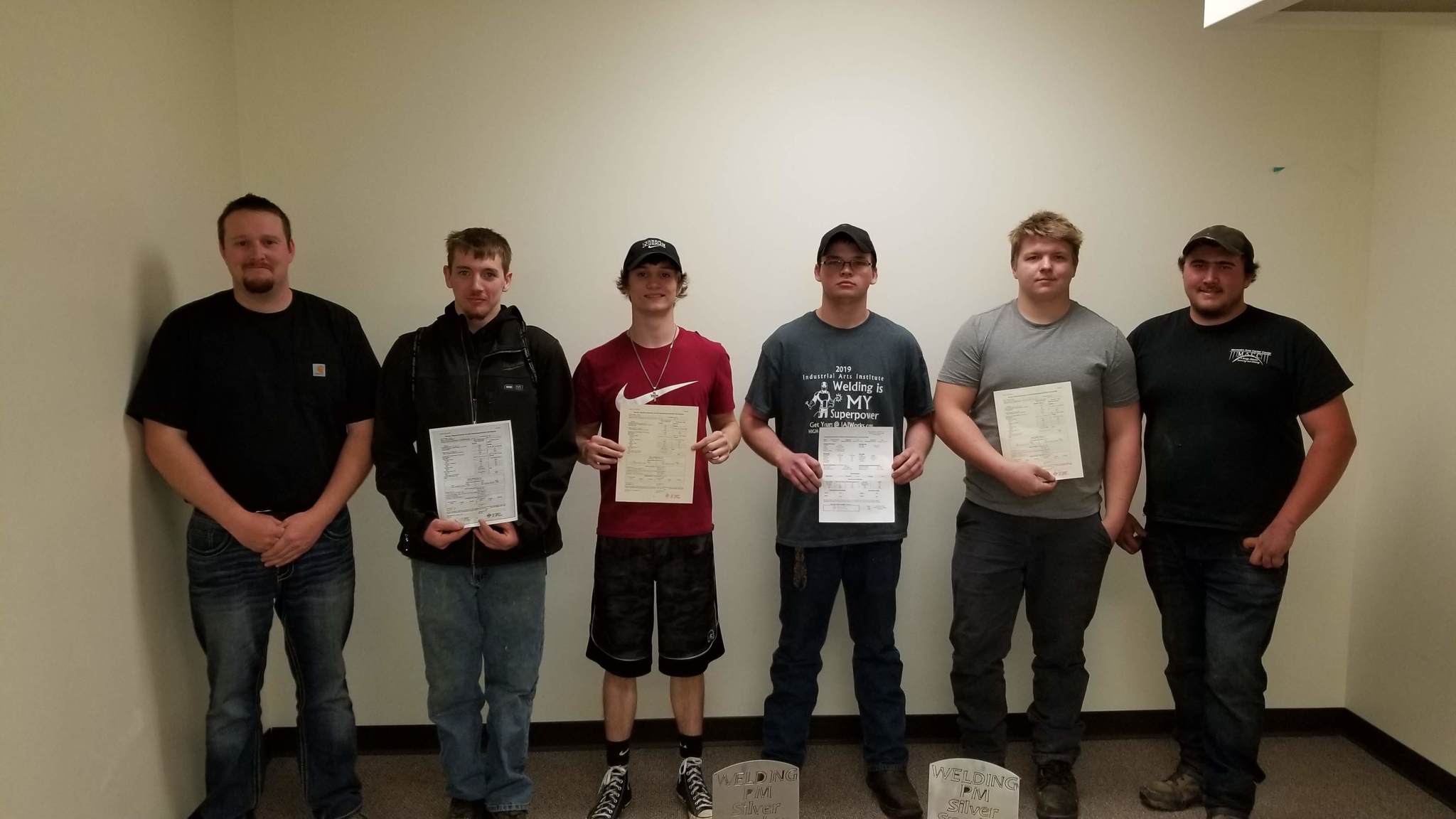 Mr. Deal, Mr. Daggett, and students that passed state qualification tests.
