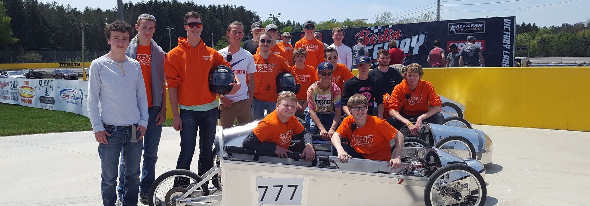 Montcalm Area Career Center students at the electric car races