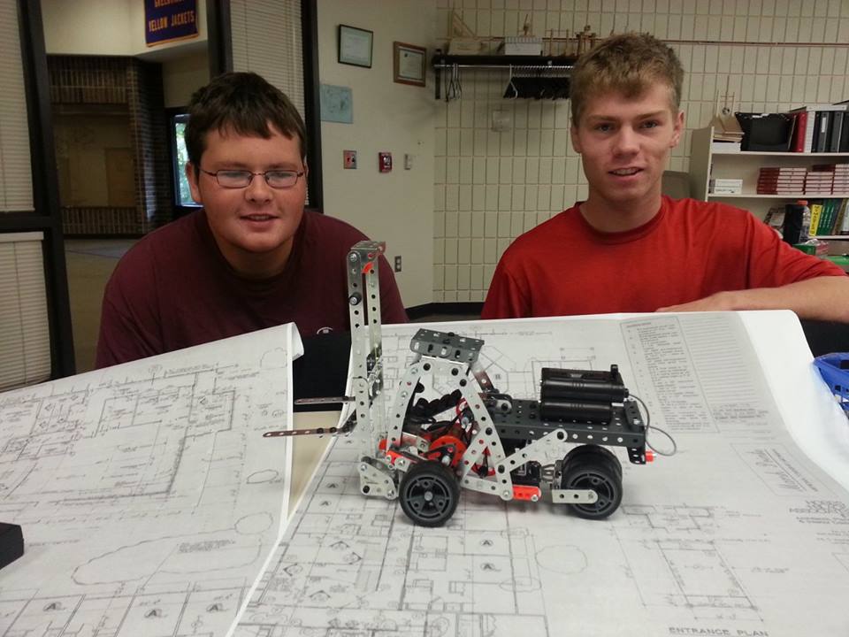 A project that students made with erector sets.