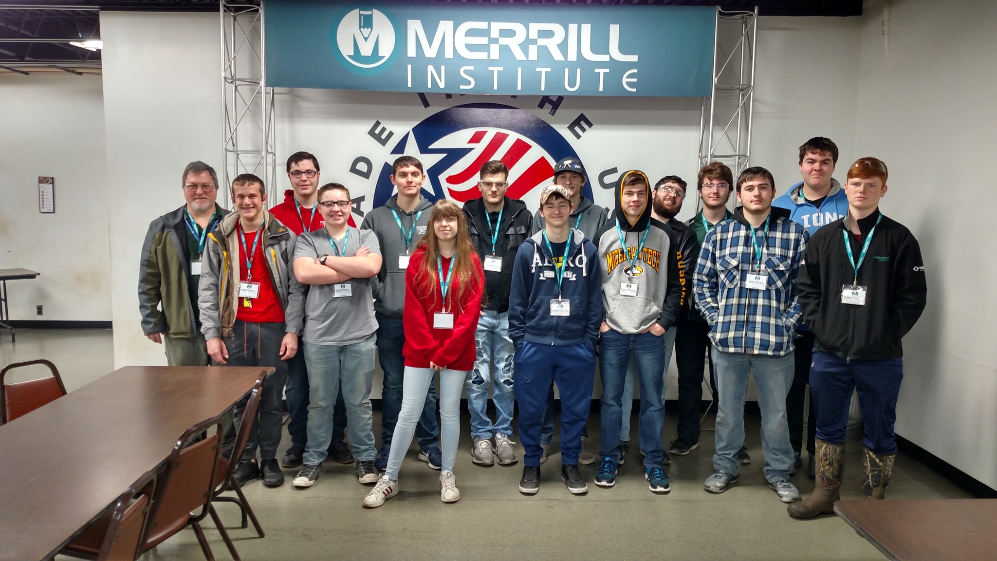 Students on a field trip to Merrill Institute.