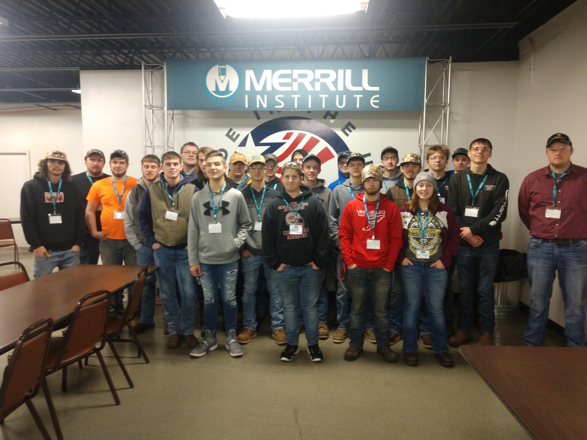 Welding students on a field trip to Merrill Fab.