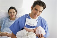 Nurse hold a new born